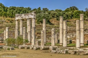 Temple Ruin in Ancient Messene - Archaeological Site