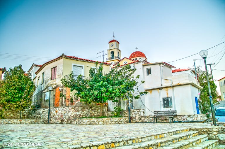 Vasilitsi Square at Entrance with Agios Vasilios