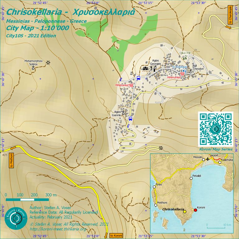 Chrisokellaria City Map 1:10'000 Overview