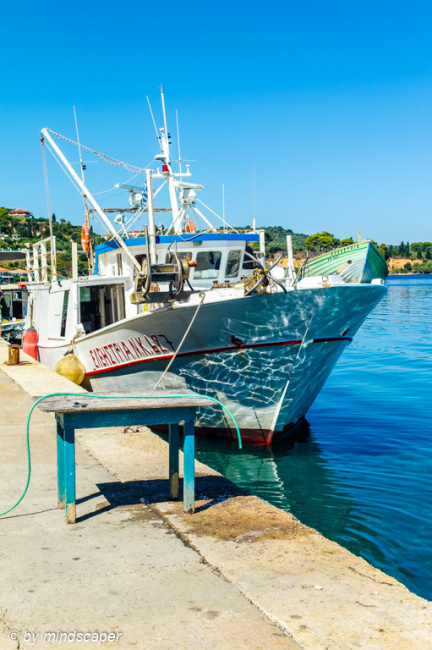 Fisherboat in Koroni Harbour - Sea Story