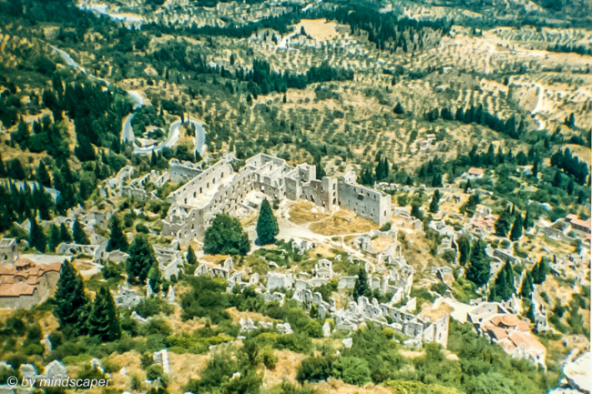 Mystras from Above - Archaeological Site