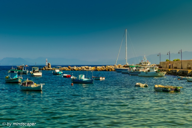 Fisherboats in Koroni Harbour - Sea Stories