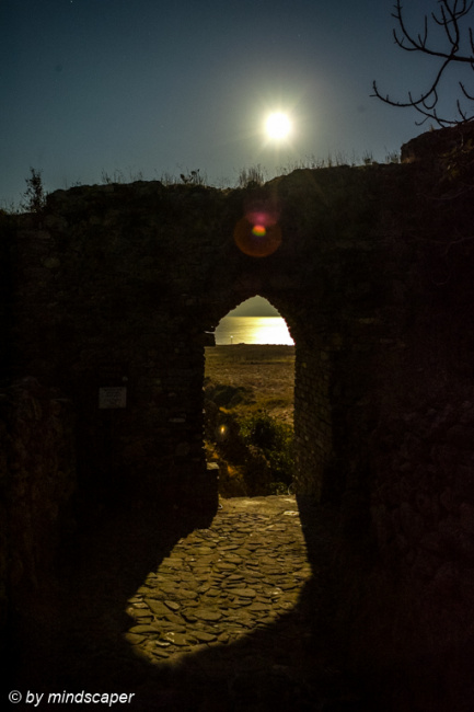 Fullmoon Above Kastro East Gate
