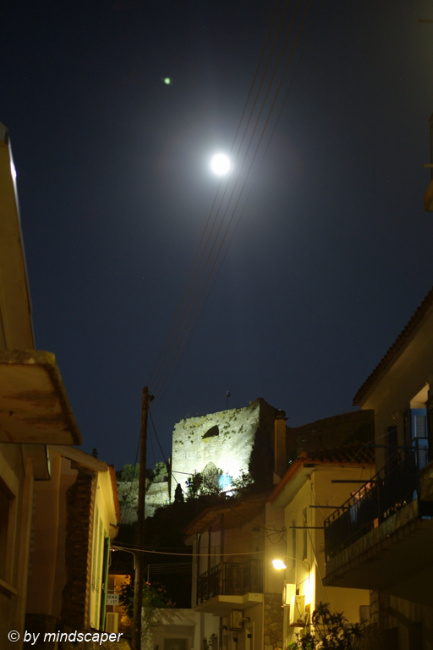 Fullmoon Above Kastro Main Gate